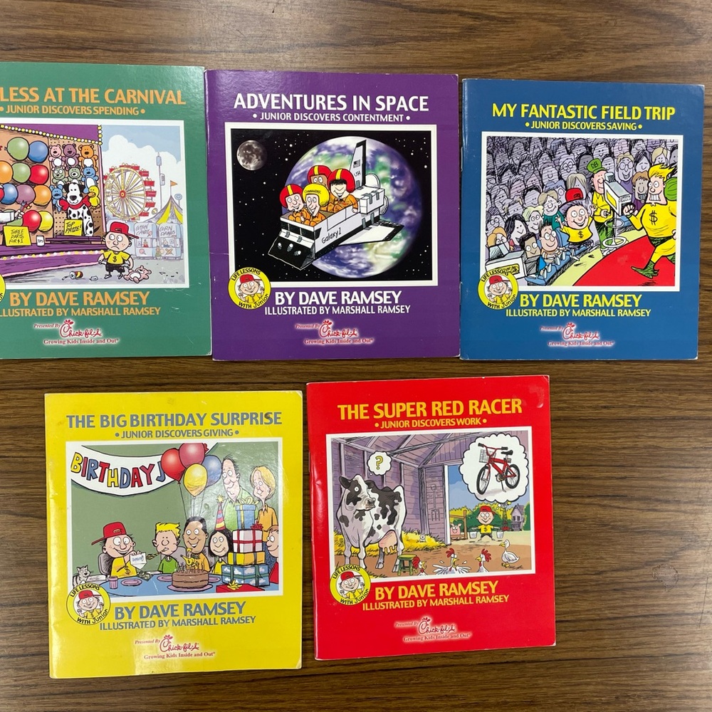 Junior Discovers Series by Dave Ramsey - Colorful Kids' Books Set